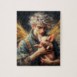 Feen mit Babyferkel Puzzle