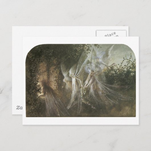 Feen mit Blick auf einen gotischen Bogen von 1864 Postkarte (Vorne/Hinten)