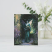 Feen mit Hörnern Eine dunkle Fantasie Postkarte (Stehend Vorderseite)