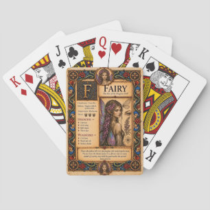 Feen, mittelalterliche Bestiarien-Kunst Spielkarten
