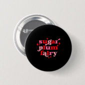 Feen-Mode-Text-Kunst-Zucker-Pfirsich-Fee-Mädchen-T Button (Vorne & Hinten)