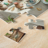 Feen-Osterküche Whimsical Tea Party Szene Puzzle (Seite)