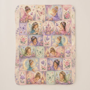 Feen-Patchwork-Schloss-Andenken für Träumer Sherpadecke