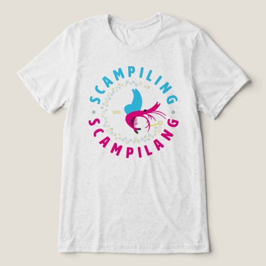 Feen Scampi Tri-Blend Shirt (Design Vorderseite)
