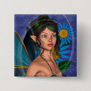 Feen-Schmetterling Button