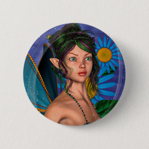 Feen-Schmetterling Button