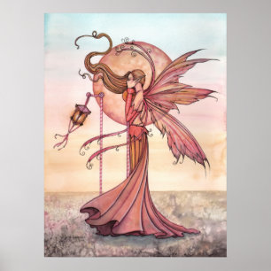 Feen-Sonnen-Fantasie-Kunstprint Poster