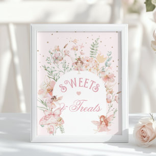 Feen Süßigkeiten und Leckereien Whimsical Pink Geb Poster