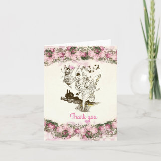 Feen tanzen Vintage-Blumen Karte