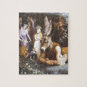Feen-Titania und Bottom im Vintage-Stil Puzzle