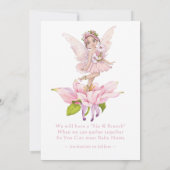 Feen und Blume "Dusche by Mail" Kindermädchen Einladung (Rückseite)