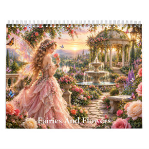 Feen und Blumen Einhorn-Kalender Kalender