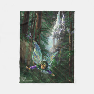 Feen- und Burgen-Fantasy-Kunst Fleecedecke