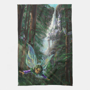 Feen- und Burgen-Fantasy-Kunst Handtuch