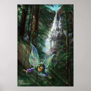 Feen- und Burgen Fantasy-Kunst Poster