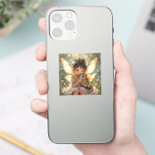 Feen und Drache | Chibi Anime Märchen Aufkleber (Telefon)