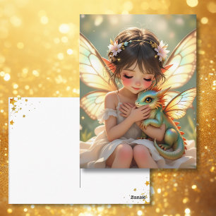 Feen und Drache In Kontakt bleiben Postkarte