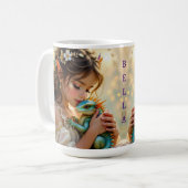 Feen- und Drachen-Mystik personalisiert Kaffeetasse (Vorderseite Links)