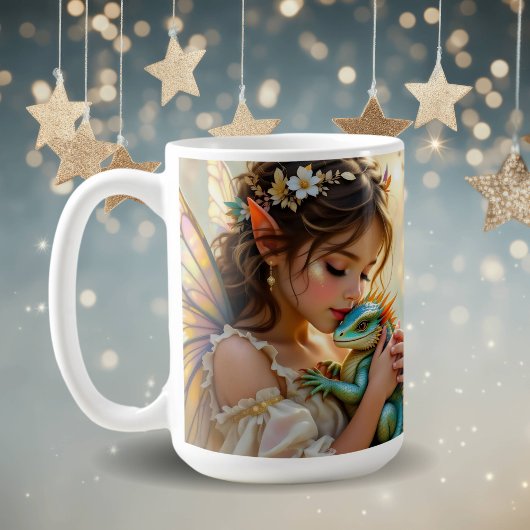 Feen- und Drachen-Mystik personalisiert Kaffeetasse