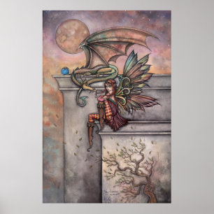 Feen- und Drachenkunstposter von Molly Harrison Poster