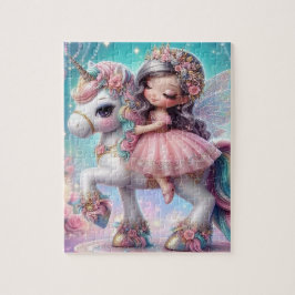 Feen- und Einhorn-Fantasy-Kunstpuzzle Puzzle