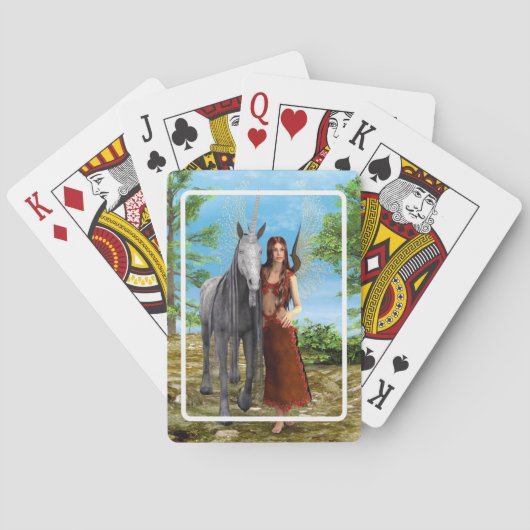 Feen und Einhörner Spielkarten (Rückseite)