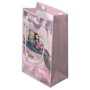 Feen- und Eulen-Whimsical-Fantasy-Kunst Kleine Geschenktüte