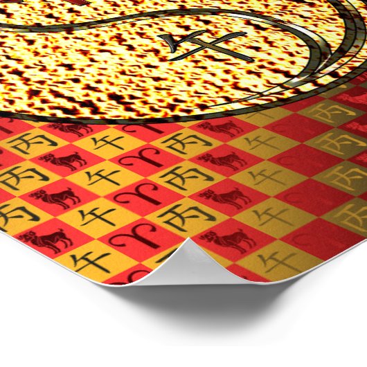 Feen und Feuerpferd Poster (Ecke)