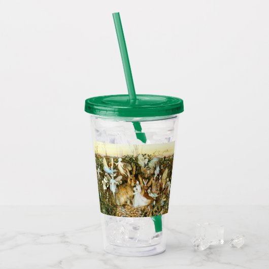 Feen und Kaninchen Acryltrinkbecher (Vorderseite Ice)