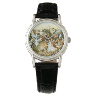 Feen und Kaninchen Armbanduhr