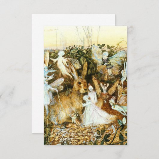 Feen und Kaninchen Begleitkarte (Vorne/Hinten)