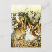 Feen und Kaninchen Begleitkarte (Vorderseite)