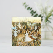 Feen und Kaninchen Einladung (Stehend Vorderseite)