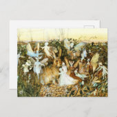 Feen und Kaninchen Feiertagspostkarte (Vorne/Hinten)