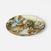 Feen und Kaninchen Pappteller (Schrägansicht)