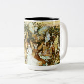 Feen und Kaninchen Zweifarbige Tasse (VorderseiteRechts)