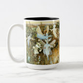 Feen und Kaninchen Zweifarbige Tasse (Links)