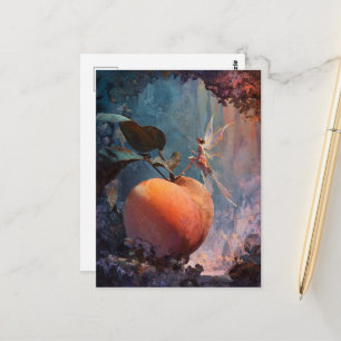 Feen- und Pfirsich-Fantasie Postkarte