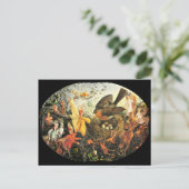 Feen und Robin's Nest Postkarte (Stehend Vorderseite)