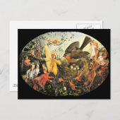 Feen und Robin's Nest Postkarte (Vorne/Hinten)