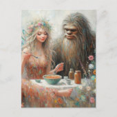 Feen- und Sasquatch-Spaghetti-Picknick Postkarte (Vorderseite)