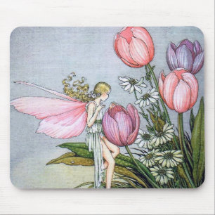 Feen- und Tulpen-Mauspad Mousepad