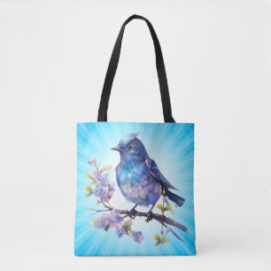 Feen-Vogel-Blumen-Aquarell-Clipart-73611 Tasche