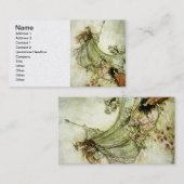 Feen weg - Arthur Rackham Visitenkarte (Vorne/Hinten)