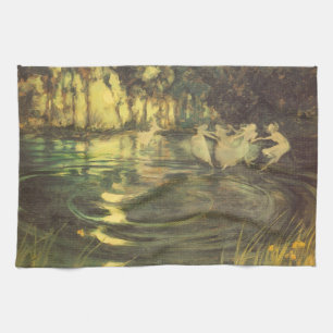 Feen wirbeln von Arthur Black, Vintage Feentanz Handtuch