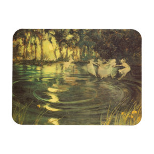 Feen wirbeln von Arthur Black, Vintage Feentanz Magnet