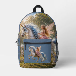 Feen-Zauber-Einhornritt Bedruckter Rucksack