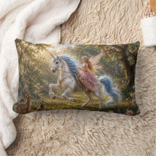 Feen-Zauber-Einhornritt Lendenkissen