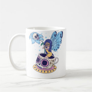 Feen-Zucker-Schädel-Tasse-Schmetterling-Teekanne-H Kaffeetasse