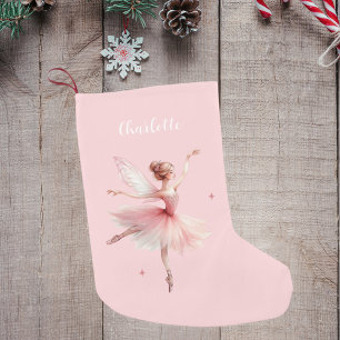 Feenballetttänzerin rosa Mädchenname Kleiner Weihnachtsstrumpf